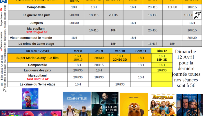 Programme Cinéma Le Poom_Orcières