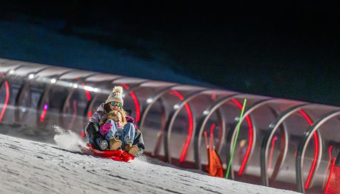 Luge nocturne à Orcières
