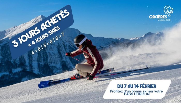 1 jour offert sur le Pass Horizon_Orcières