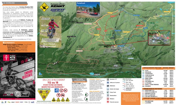 Plan des Pistes VTT 